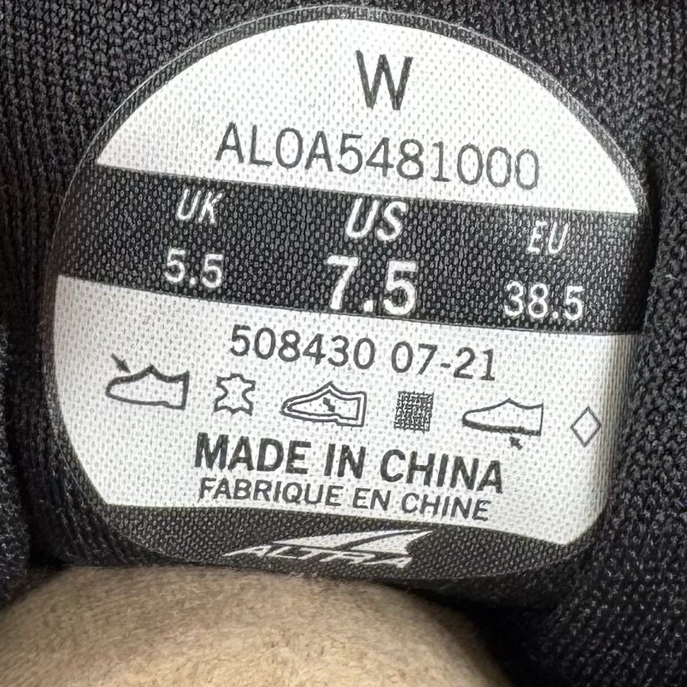 Altra Torin 5 Womens Size 7.5 Triple Black Leather Slip Resistant Shoes Work - Picture 13 of 15
